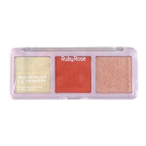 Trio De Rubor E Iluminador Ruby Rose HL70