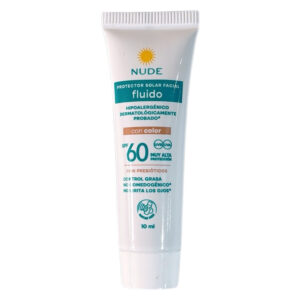 Protector Solar Fluido Spf 60 x 10ml Con Color Nude