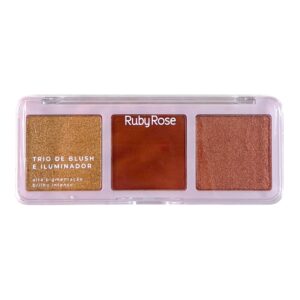 Trio De Rubor E Iluminador Ruby Rose HL90