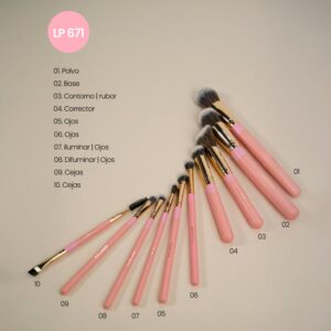 Kit De Brochas Fluffy Montoc x 10 LP671